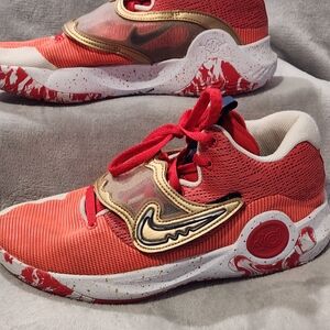 Nike KD Trey 5 X Red and Gold Sneakers